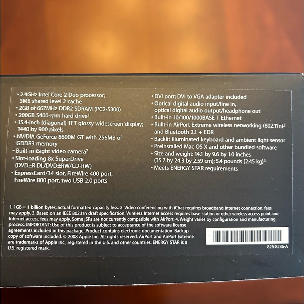 MacBook Pro 15.4” (diagonal) Widescreen Notebook - Picture 4 of 14